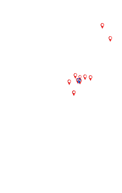 Mapa das localizações